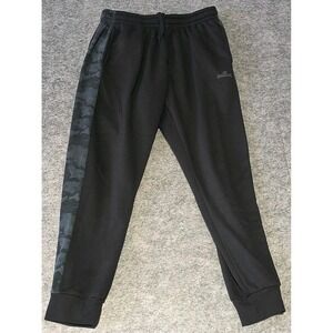 Spalding Sweatpants Women's Size L Black Drawstring Cuffed